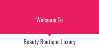Beauty And Personal Care Boutique