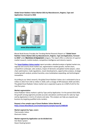 Global Smart Radiator Valves Market