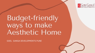 Budget-friendly tips to make Aesthetic Home
