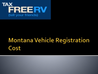 Montana Vehicle Registration Cost