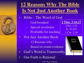 12 Reasons Why The Bible Is Not Just Another Book