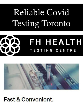 Reliable Covid Testing Toronto