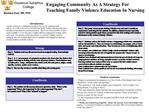 Engaging Community As A Strategy For Teaching Family Violence Education In Nursing