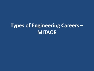 Types of Engineering Careers – MITAOE