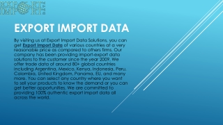 Export Import Data PDF
