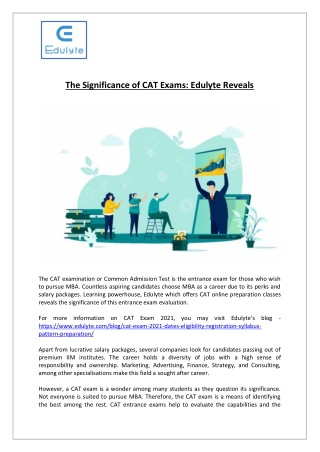 The Significance of CAT Exams: Edulyte Reveals