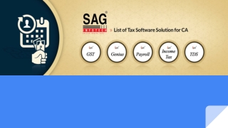 SAG Infotech: Best Tax Preparation Software Development Company