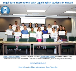 Legal-Ease International with Legal English students in Hawaii