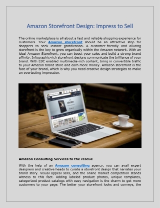 Amazon Storefront Design: Impress to Sell