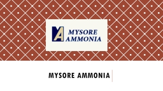 Buy High Quality Refrigerant Grade Ammonia from Mysore Ammonia