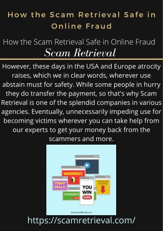 How the Scam Retrieval Safe in Online Fraud (1)