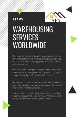 Warehousing Services worldwide