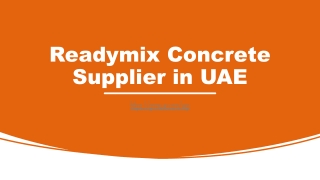 Readymix  Concrete Supplier in UAE