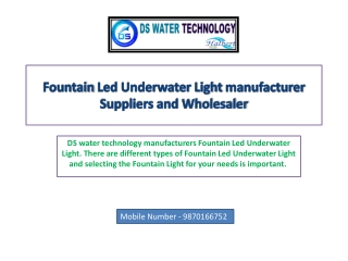 Fountain Led Light Supplier in delhi