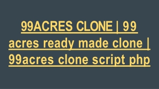 Readymade 99acres clone script - DOD IT Solutions