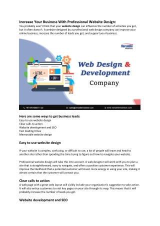 5 Ways Web Design Helps You Get Business Leads