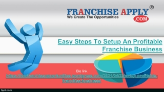 Easy Steps To Setup An Profitable Franchise Business