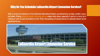 Why Do You Schedule LaGuardia Airport Limousine Service?