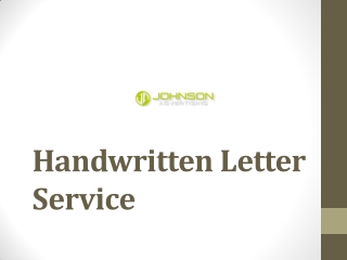 Handwritten Letter Service