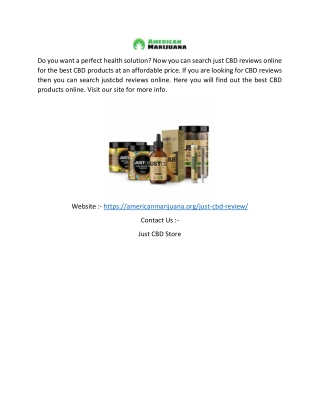 just cbd reviews