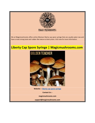 Liberty Cap Spore Syringe  Magicmushrooms