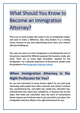What Should You Know to Become an Immigration Attorney