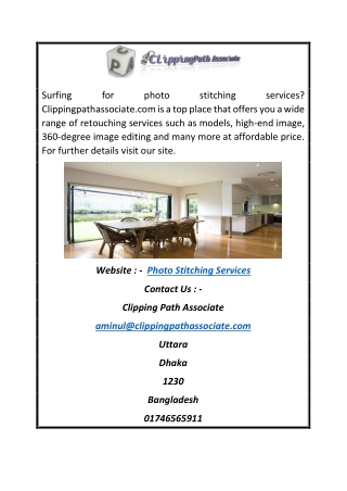 Photo Stitching Services | Clippingpathassociate.com