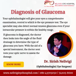 Diagnosis of Glaucoma | Best Eye Hospitals in Bellandur | Nelivigi Eye Hospital