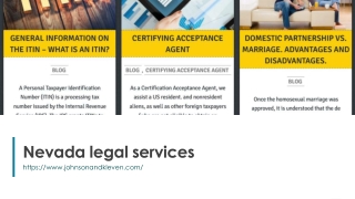 Nevada legal services