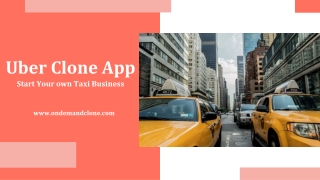 Uber Clone App: Start Your own Taxi Business