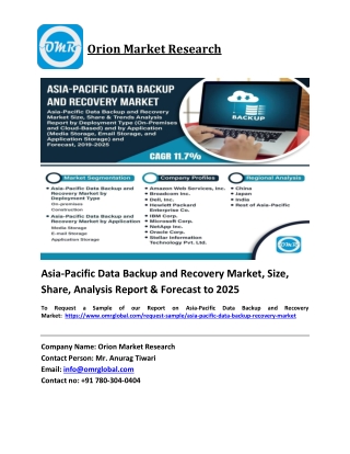 Asia-Pacific Data Backup and Recovery Market Trends, Size, Competitive Analysis
