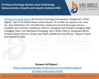 Printing technology Market Latest Technology Advancements, Growth and Industry Outlook 2026