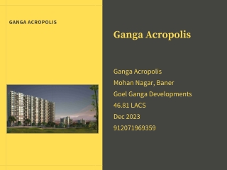 Ganga Acropolis By Goel Ganga At Baner, Pune