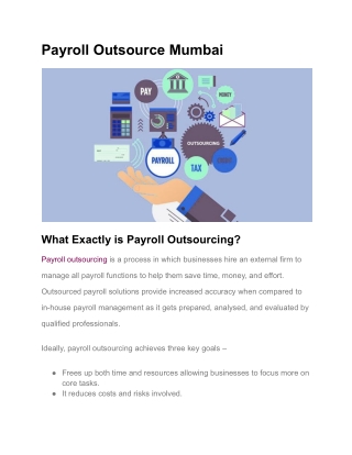 Payroll Outsource Mumbai