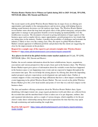 Wireless Router Market