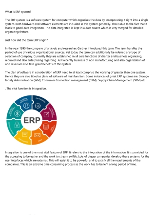 An Understanding About Enterprise Resource Planning (ERP) Systems