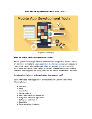 Best Mobile App Development Tools In 2021