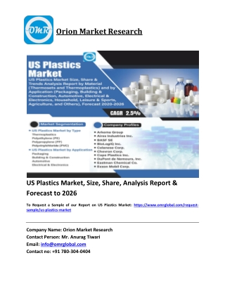 US Plastics Market Trends, Size, Competitive Analysis and Forecast 2020-2026