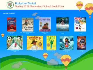 Bookworm Central Spring 2021 Elementary School Book Flyer