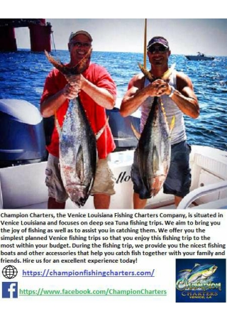 Venice Louisiana Tuna Fishing Charters