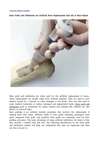 Bone Grafts and Substitutes 26
