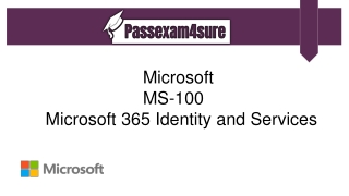 Microsoft MS-100 Exam Material | MS-100 Dumps PDF | PassExam4Sure