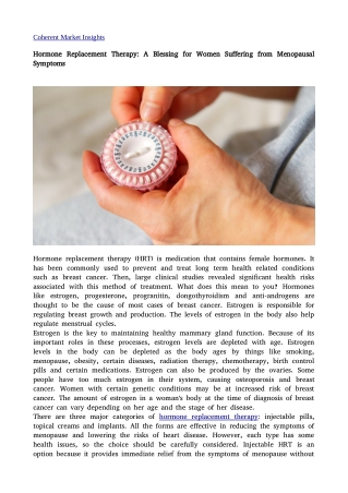 Hormone Replacement Therapy 26