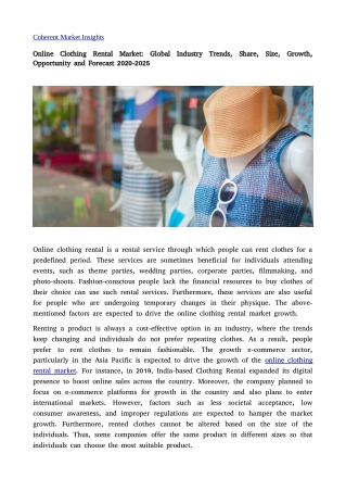 Online Clothing Rental Market 26