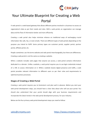 Your Ultimate Blueprint for Creating a Web Portal