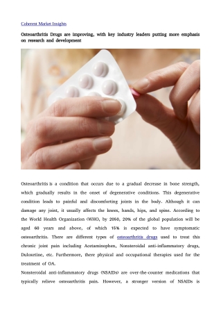Osteoarthritis Drugs 26