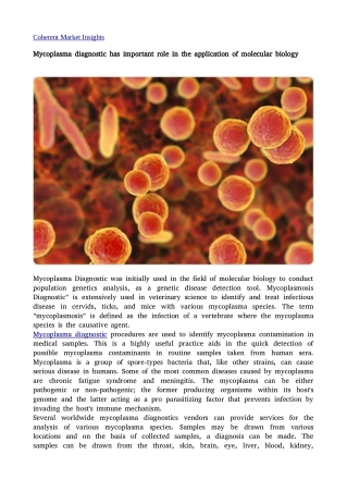 Mycoplasma diagnostic 26