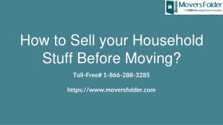 How to Sell your Household Stuff Before Moving