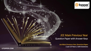JEE Main Previous Year Question Paper with Answer Keys