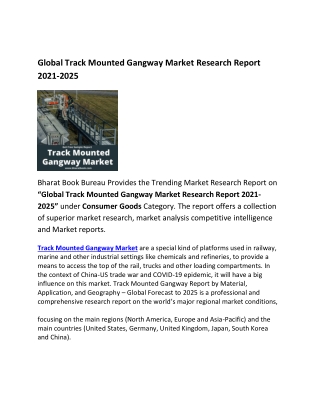 Global Track Mounted Gangway Market Forecast 2021-2025